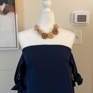 Clover and Sloane navy dress removable straps